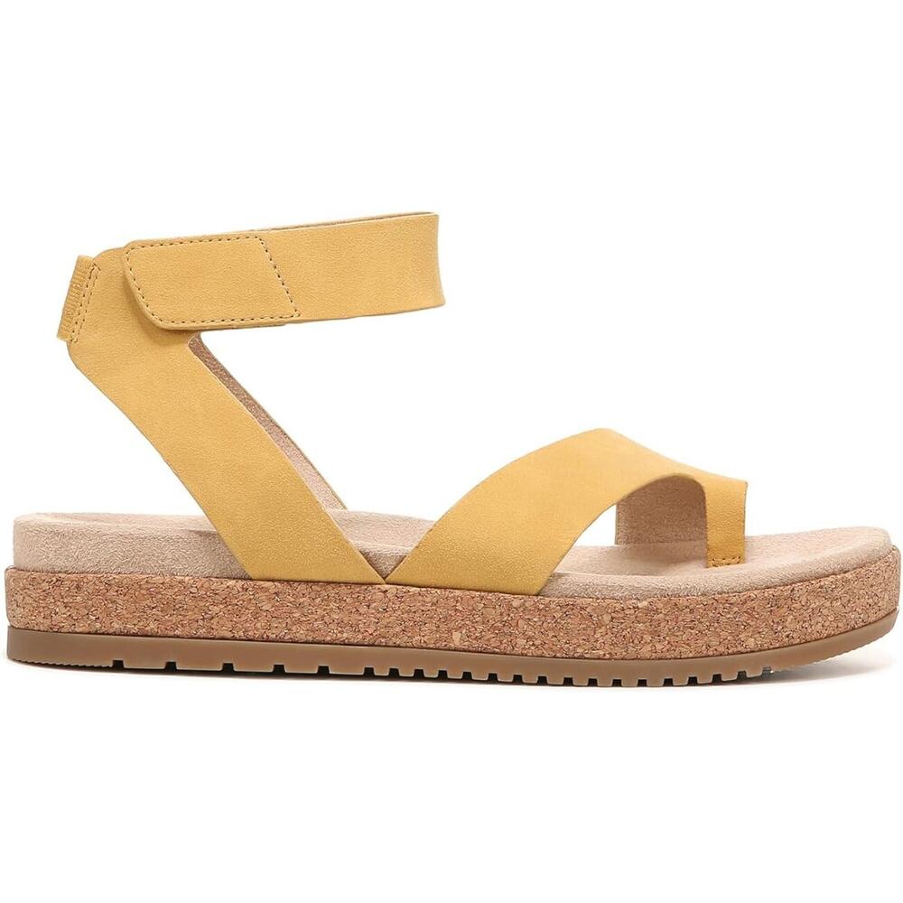 Soul Naturalizer Women's Divina Ankle Strap Sandals, Yellow Nubuck Size 9.5M